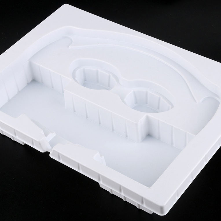 vacuum formed cosmetic tray white ps tray plastic blister inner tray