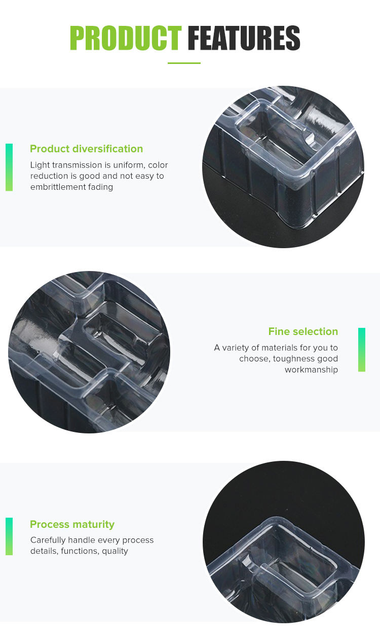 Custom Shape Biodegradable Clear Blister Clamshells Packaging Tray For Hardware Accessories Packaging