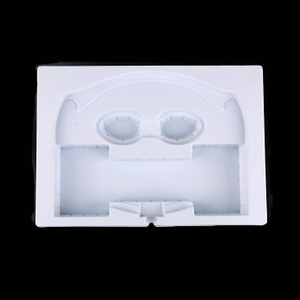 vacuum formed cosmetic tray white ps tray plastic blister inner tray
