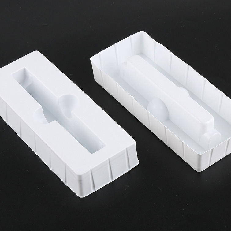China plastic inserts disposable custom logo plastic blister ps tray for cosmetic packing