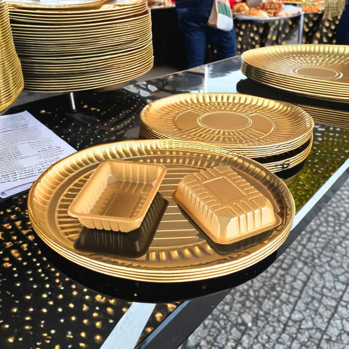 Customized PET Food Packaging Trays Supermarket Blister Rectangle Vegetable Fruit Meat Trays Packaging Display Plastic Tray