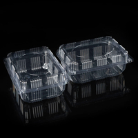 PET Plastic Fruit Packaging Box Rectangular Transparent Fresh Vegetable Clamshell Food Container Display Box