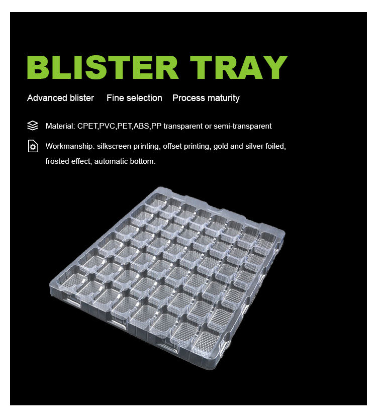 Custom Plastic Blister Clamshells Packaging PET Clamshells Blister Tray