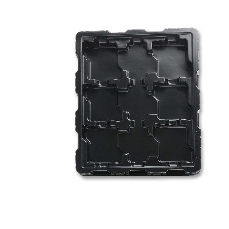 Customized ps black esd plastic electronic hardware component Anti-static blister tray