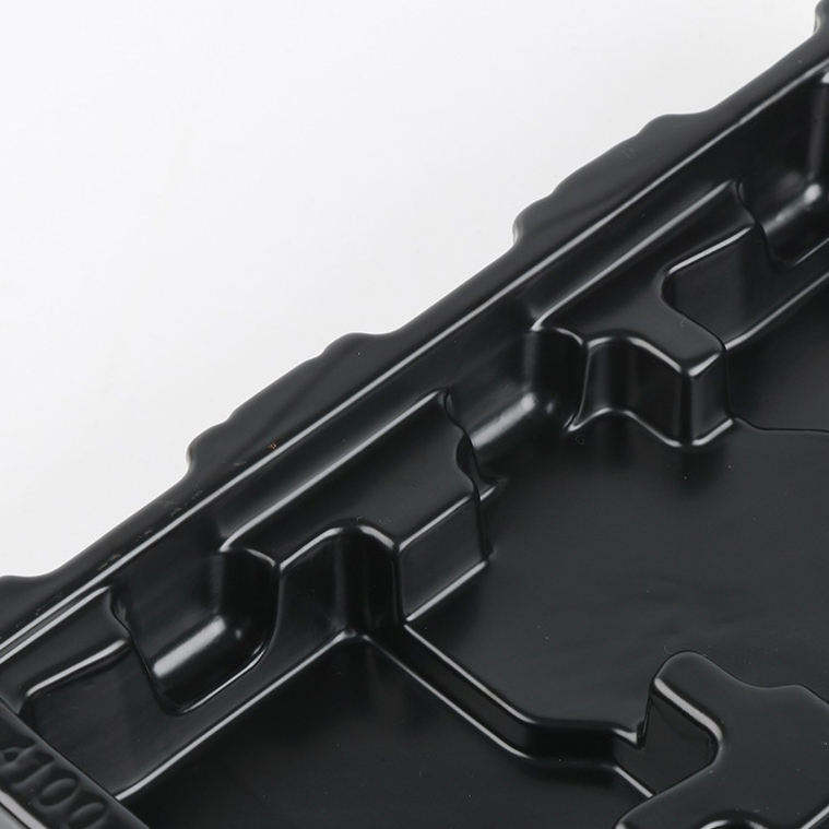 Customized ps black esd plastic electronic hardware component Anti-static blister tray