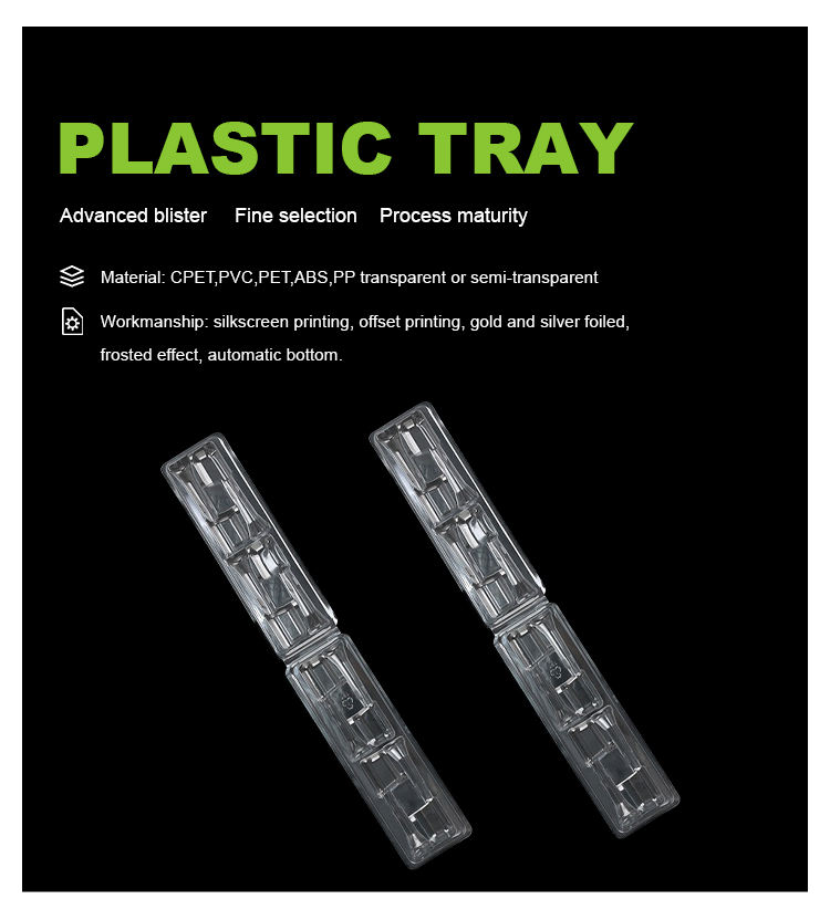Custom Size Plastic Packaging Tray Custom Transparent Pet Blister Cover For Electric Toothbrush Head