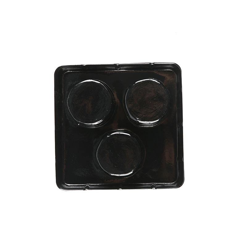 Custom Round Shape PS PVC PP Plastic Cosmetic Blister Tray With Flocking & Velvet/Flocking Inner Tray